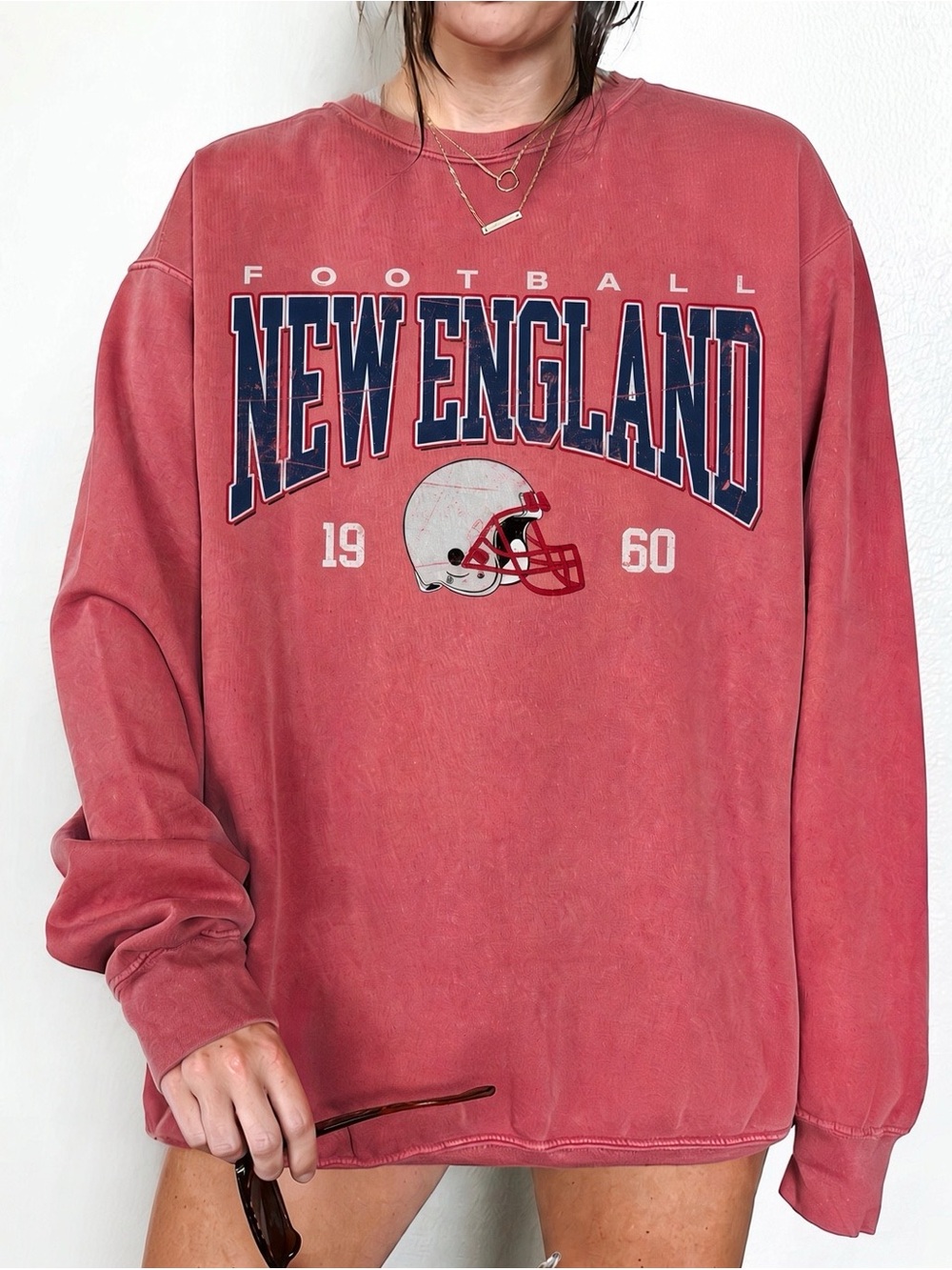 New England Football Comfort Color Sweatshirt, The American Football Patriots